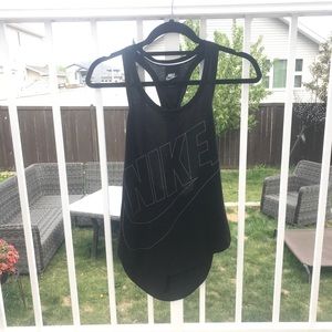 Black Nike Tank Top with Twisted Back